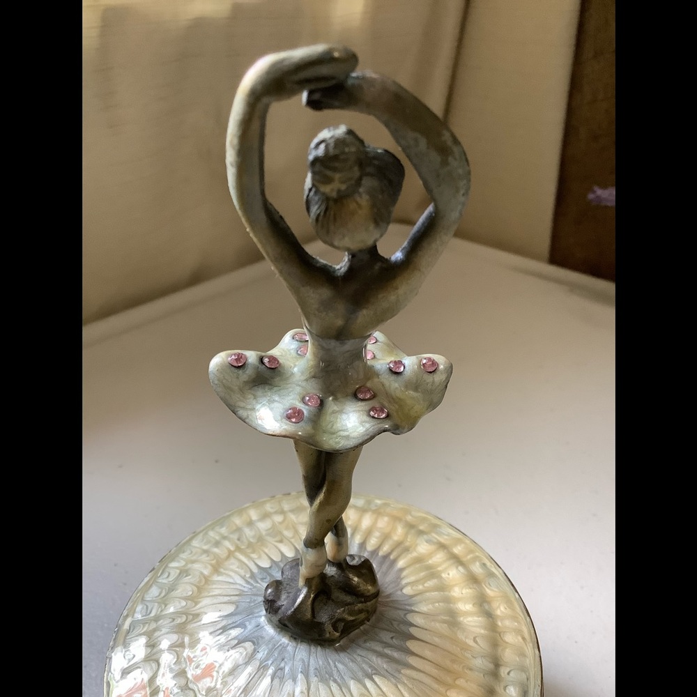 Vintage Bronze Gilded Ormolu Ballerina Music Box - Picture 8 of 14